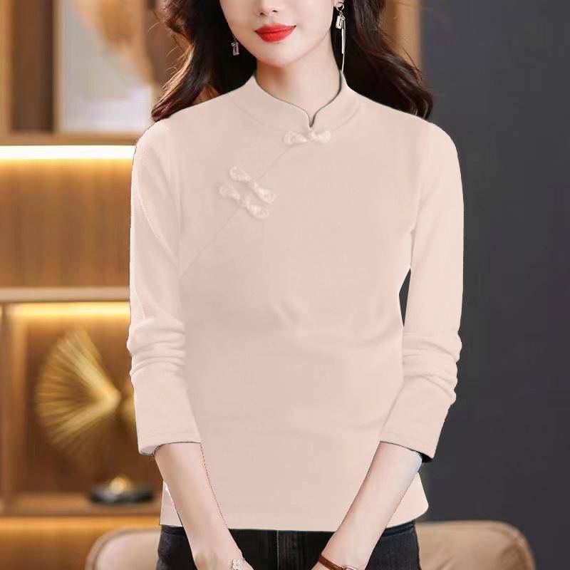 Winter Umstandsmode Doppelseitiges Fleece Top für Damen T-Shirt Basisshirt Neuer Stil Slim Fit Vielseitig Übergröße Damenbekleidung 5XL von Joom DACH