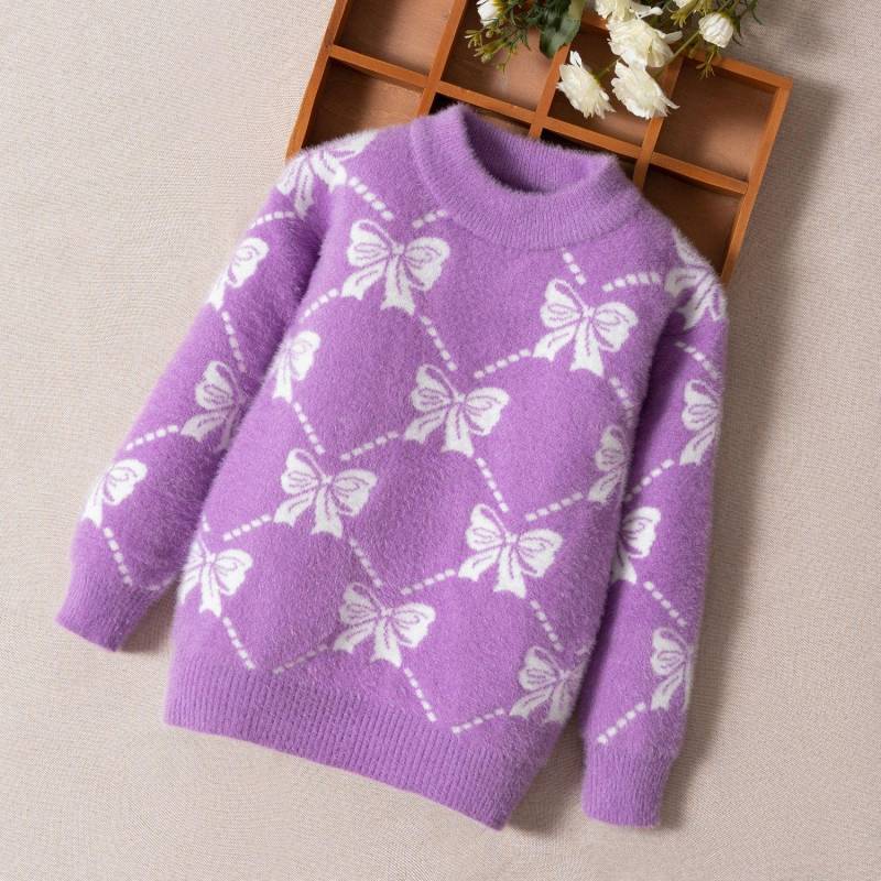 Winter Verdickter Neuer Nerz Kinderpullover Basis Mädchen Strickpullover Pullover Rundhals 150 von Joom DACH