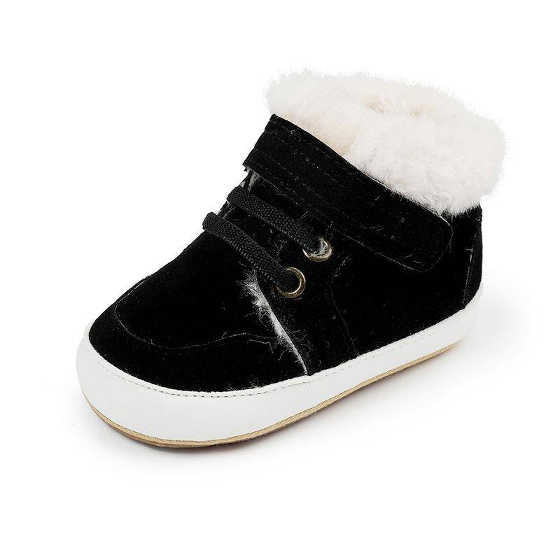 Winter-Wanderschuhe für Jungen, Baby-Pre-Step-Schuhe, Babyschuhe für Neugeborene 13 schwarz von Joom DACH