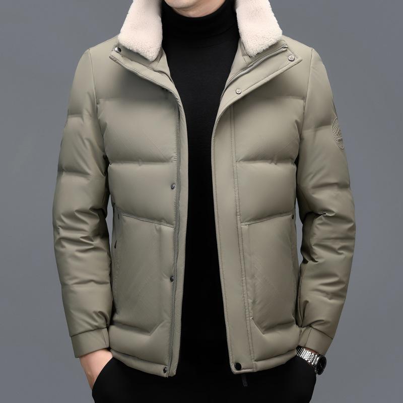 Winter Warme Daunenjacke für Herren mittleren Alters und junge Männer Kurze, verdickte, große Größe, lässige, lockere Jacke 4XL von Joom DACH