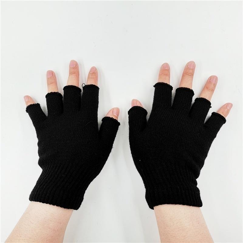 Winter Warme Gestrickte Fingerlose Halbfinger Magische Handschuhe Fäustlinge Frauen Männer Zubehör schwarz von Joom DACH