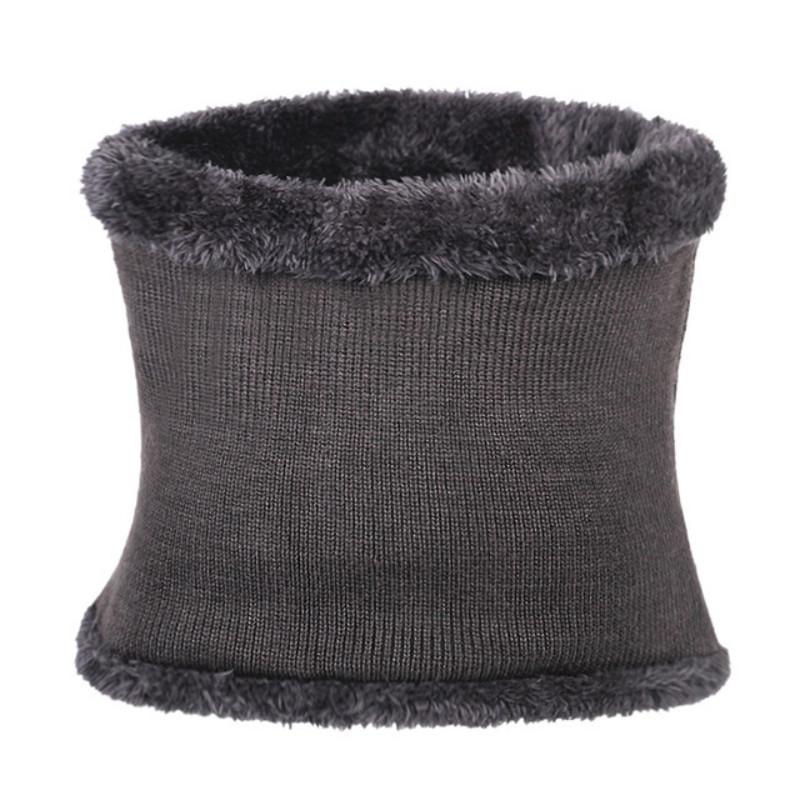 Winter Warme Mütze Mützen Herren Hüte Schal Warme Atmungsaktive Wolle Strickmütze für Männer Doppelschichtige Kappe grau von Joom DACH