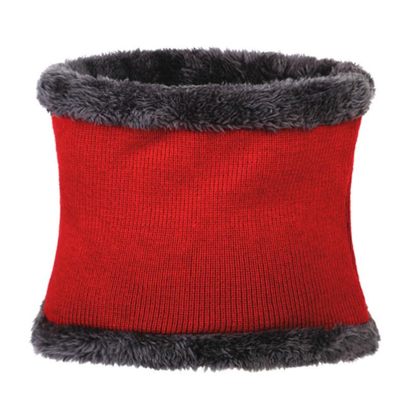 Winter Warme Mütze Mützen Herren Hüte Schal Warme Atmungsaktive Wolle Strickmütze für Männer Doppelschichtige Kappe rot von Joom DACH