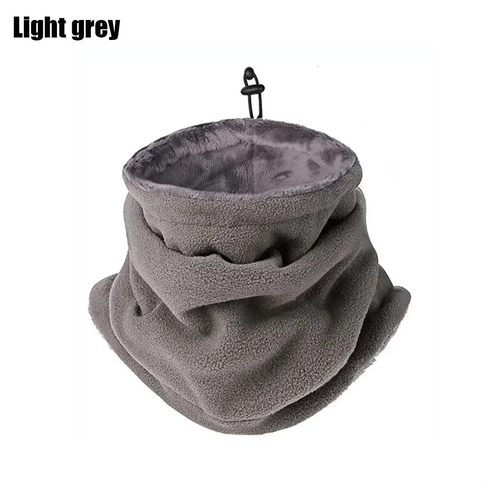 Winter Warme Skimaske Männer Bandana Fleece Halswärmer Gamasche Winddichter Schal Camping Wandern Sturmhaube Angeln Radfahren Gesichtsmaske licht grau von Joom DACH