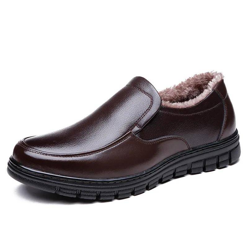 Winter Wasserdichte Herren Freizeit Lederschuhe Flanell High Top Slipper Männliche Freizeitschuhe Gummi Warme Winter Baumwollschuhe für Herren 11 von Joom DACH