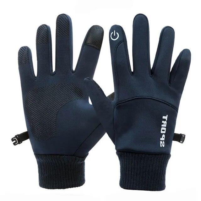Winter Wasserdichte Herren Handschuhe Winddicht Sport Angeln Touchscreen Fahren Motorrad Ski Nicht-slip Warme Radfahren Frauen Handschuhe XXL navy blau von Joom DACH