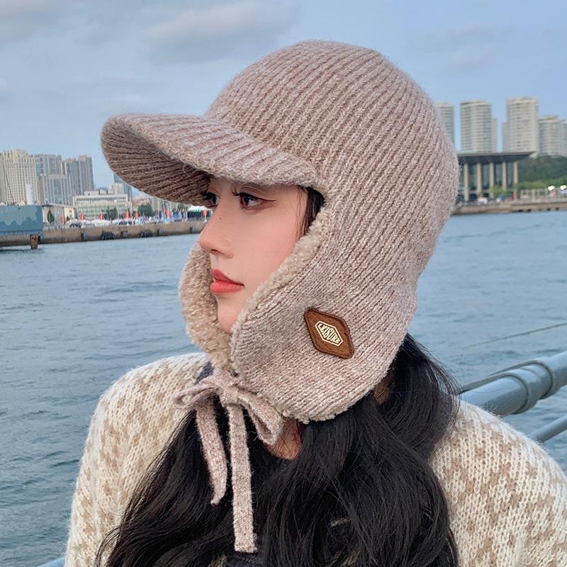 Winter Fleece Kälte Mütze Kinder Verdickte Warme Lei Feng Mütze Outdoor Winddicht Ohrenschützer Gestrickte Wollmütze khaki von Joom DACH