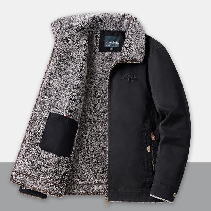 Winter herren Fleece Gepolsterte Revers Jacke Mittleren alters 4XL von Joom DACH