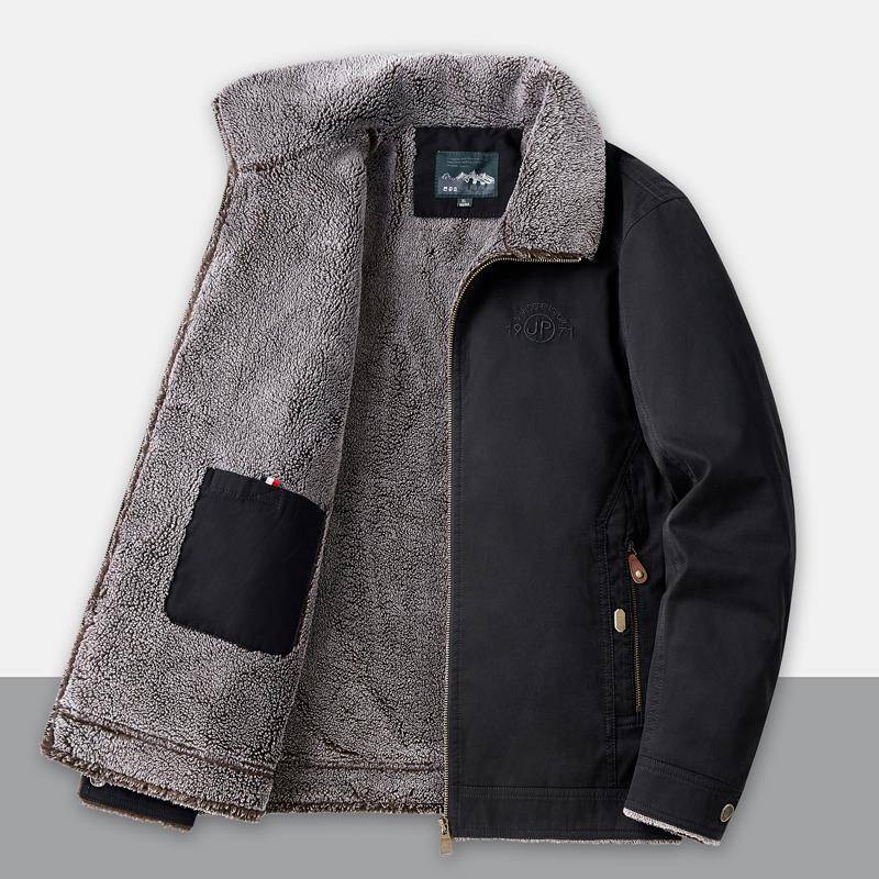 Winter herren Fleece Gepolsterte Revers Jacke Mittleren alters 4XL von Joom DACH