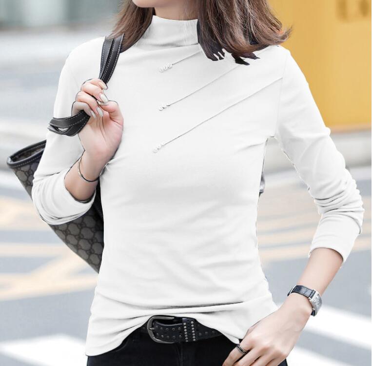 Winter warme Damenbluse, dicker Rollkragenpullover, Hemd für Damen, warme Bluse XXXL von Joom DACH