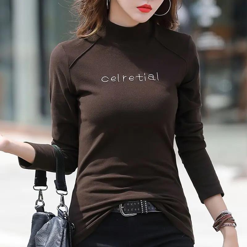 Winter warme Damenbluse, dicker Rollkragenpullover, Hemd für Damen, warme Bluse XXXL von Joom DACH