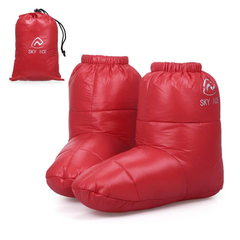 Winter warme Entendaunen Hausschuhe Stiefel Home Outdoor Camping Schuhe Schuhe für Männer Frauen M rot von Joom DACH