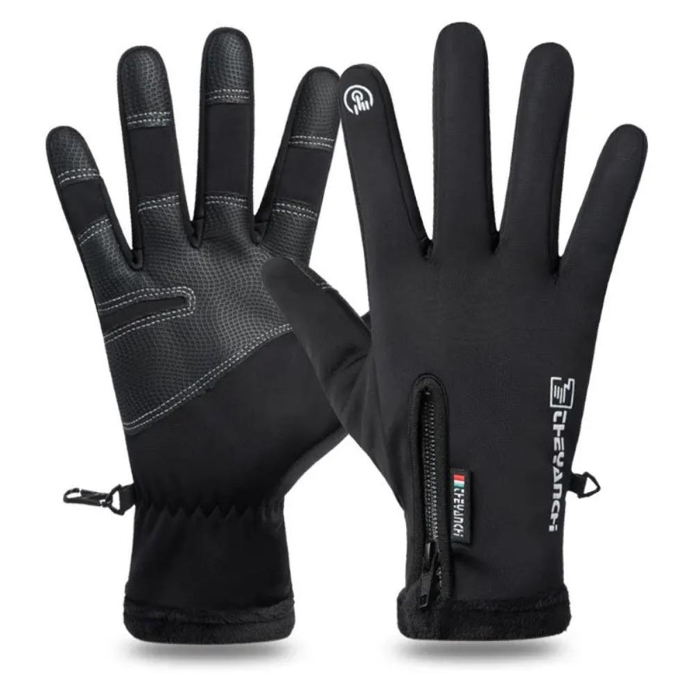 Winterhandschuhe, wasserdicht, Thermo-Touchscreen, Thermo-Winddicht, warme Handschuhe, kaltes Wetter, Laufsport, Wandern, Skihandschuhe XL schwarz von Joom DACH
