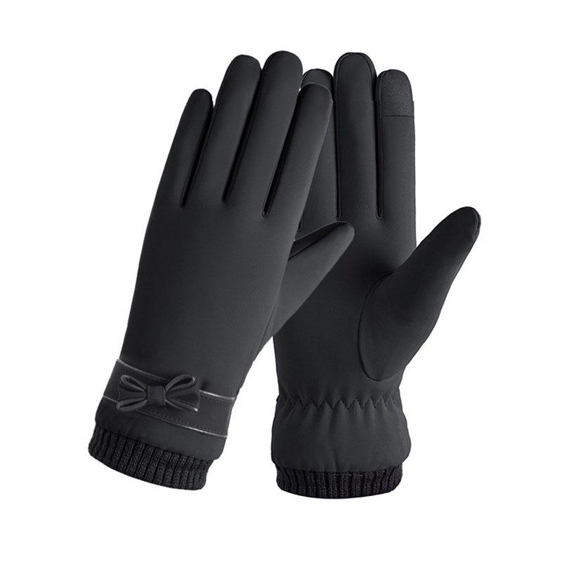 Winterhandschuhe für Damen, Touchscreen, neue wärmere Thermo-Fleece-gefütterte Guantes, Vollfinger-Fäustlinge, wasserdichte Motorradhandschuhe One Size von Joom DACH