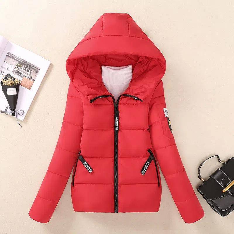 Winterjacke Damen Parkas mit Kapuze Kurzmäntel Damen Parka Warm Verdicken Jacke Koreanische Lose Baumwolle Gepolsterte Oberbekleidung XXL von Joom DACH