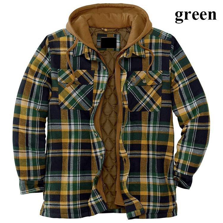 Winterjacke Herren Herren Jacken und Mäntel Mantel für Herren Mantel Hoodies Sweatshirt Plaid Check Hoody Baseball Sportswear Jacken für Herren 3XL von Joom DACH