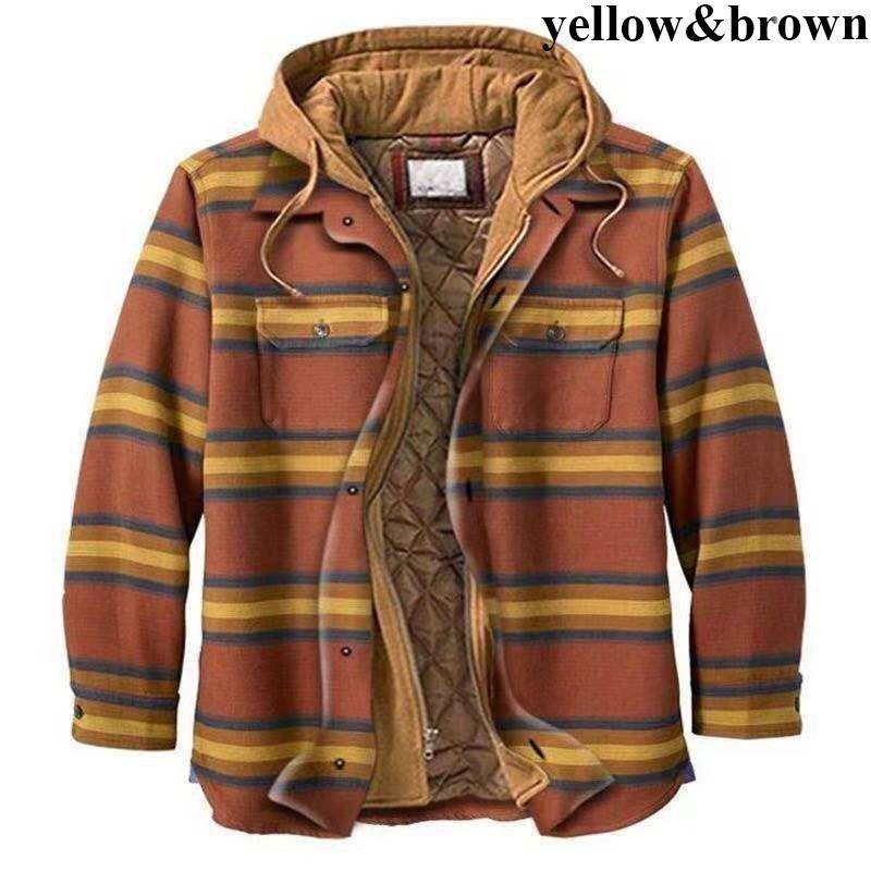 Winterjacke Herren Herren Jacken und Mäntel Mantel für Herren Mantel Hoodies Sweatshirt Plaid Check Hoody Baseball Sportswear Jacken für Herren 5XL von Joom DACH