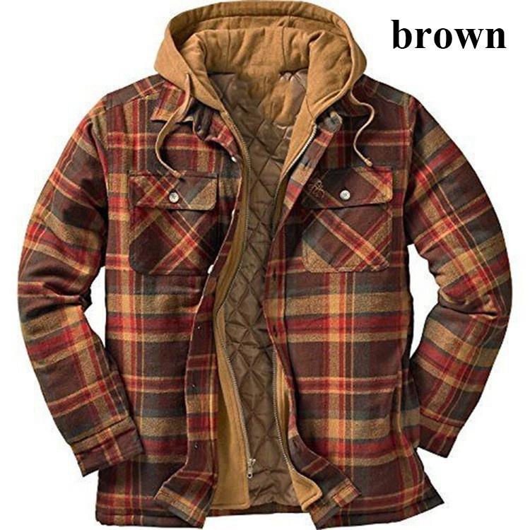 Winterjacke Herren Herren Jacken und Mäntel Mantel für Herren Mantel Hoodies Sweatshirt Plaid Check Hoody Baseball Sportswear Jacken für Herren 5XL von Joom DACH