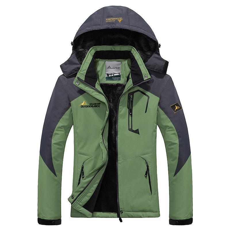 Winterjacke Herren Plus Samt Warm Wind Parka 6XL Plus Size Schwarz Kapuzen Wintermantel Herren. XXL grün von Joom DACH