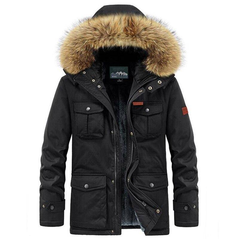 Winterjacke Herren Warme Dicke Fleece-Parkas Windbreaker Militärische Kapuze Pelzkragen Mantel Herrenbekleidung Übergröße 8XL Abnehmbare Mütze XXL schwarz Winterjacke Herren Warme Dicke Fleece-Parkas Windbreaker Militärische Kapuze Pelzkragen Mantel Herrenbekleidung Übergröße 8XL Abnehmbare Mütze XXL schwarz von Joom DACH