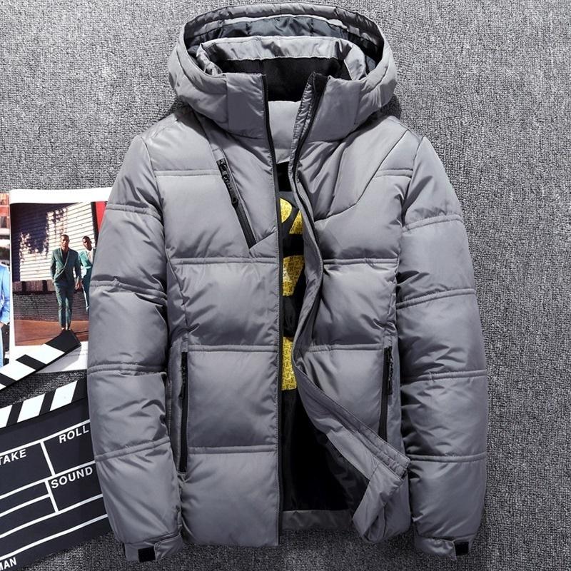 Winterjacke Herren Weiße Entendaunen Outwear Mantel Parka Warmer Mantel Veste Homme Vinter Jakke XXXXL hellgrau von Joom DACH
