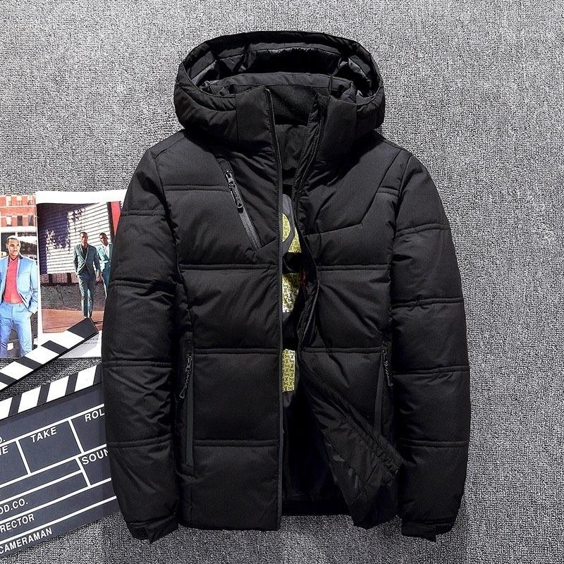Winterjacke Herren Weiße Entendaunen Outwear Mantel Parka Warmer Mantel Veste Homme Vinter Jakke XXXXL schwarz von Joom DACH