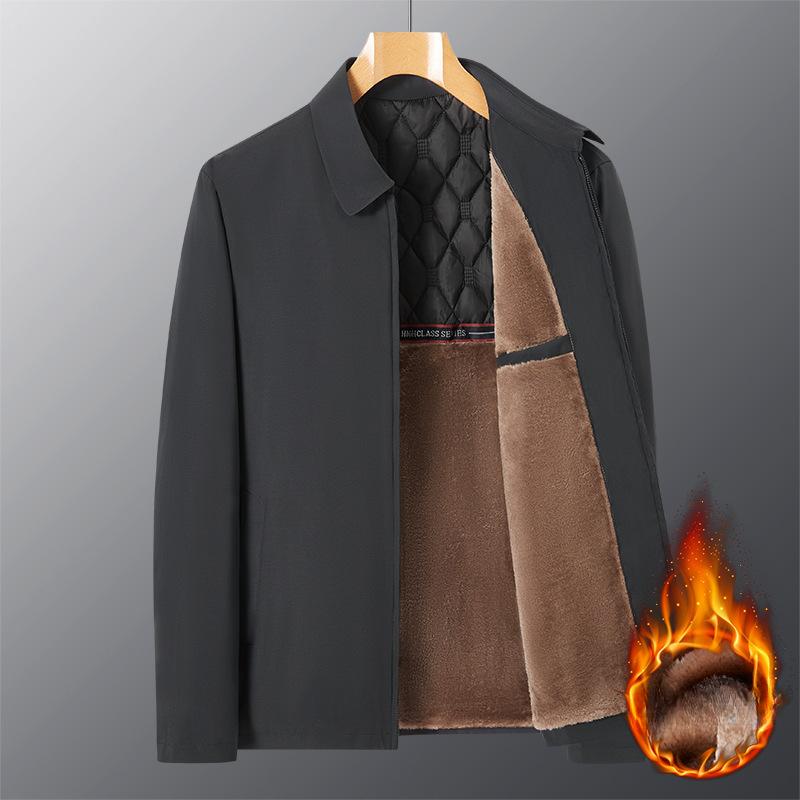 Winterjacke Mittleren Alters Herren Fleecejacke Dad Winter Top 3XL von Joom DACH