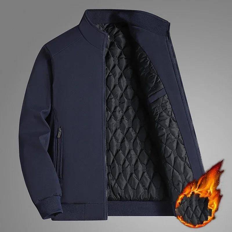 Winterjacke für Herren, dicker Stehkragen, solide Jacken für Herren, wasserdicht, warm, Business, Casual, Herrenmäntel, Übergröße 8XL 2XL blau von Joom DACH