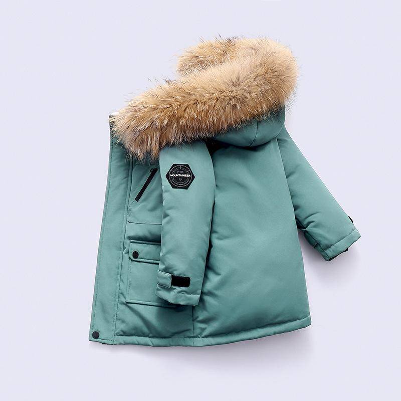 Winterjacke für Jungen Dick Warm Baby Jungen Oberbekleidung Mantel 2-12 Jahre Kinder Teenager Jungen Parka 130 von Joom DACH
