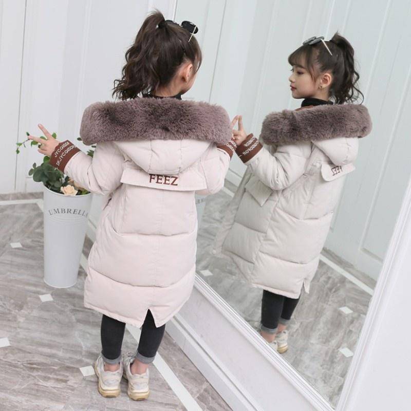 Winterjacken mit Baumwolle für Mädchen, Kinderbekleidung, dicke Mäntel für Kinder, Jacken, warme Jacken mit Baumwolle für große Kinder 160 weiß von Joom DACH