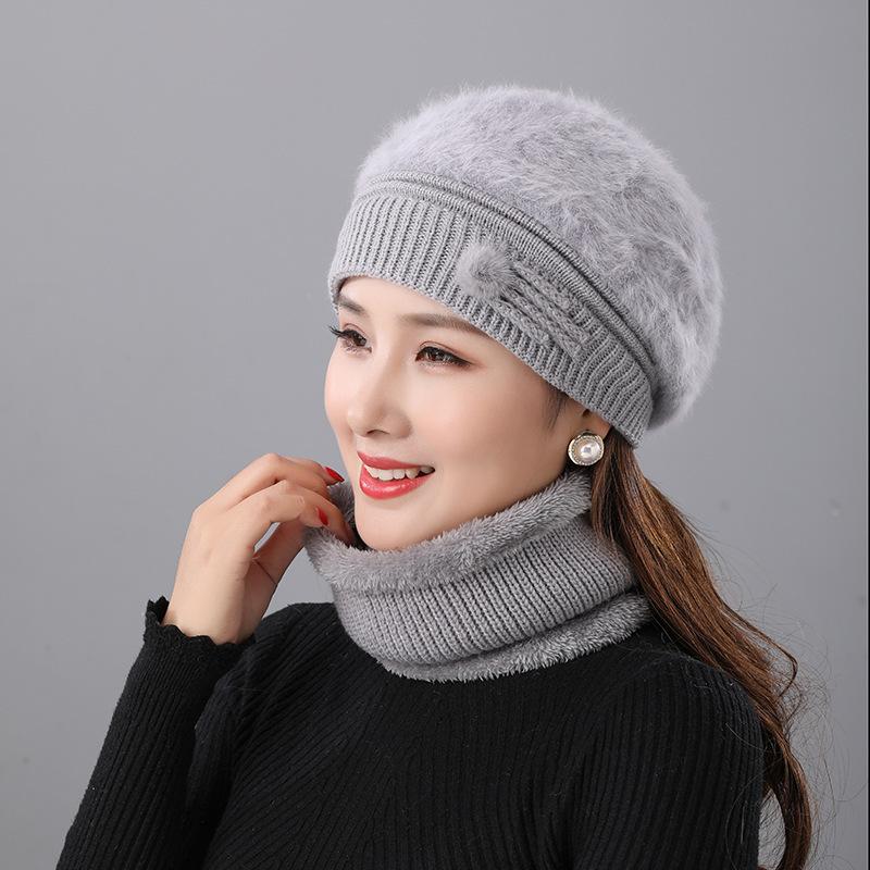 Wintermütze Damen Fleece Verdickt Warm Baskenmütze Damenmode Winddicht Strickmütze Mama Wollmütze single hat von Joom DACH