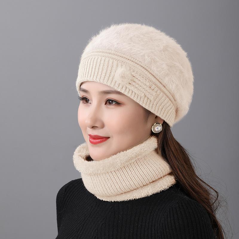 Wintermütze Damen Fleece Verdickt Warm Baskenmütze Damenmode Winddicht Strickmütze Mama Wollmütze single hat von Joom DACH