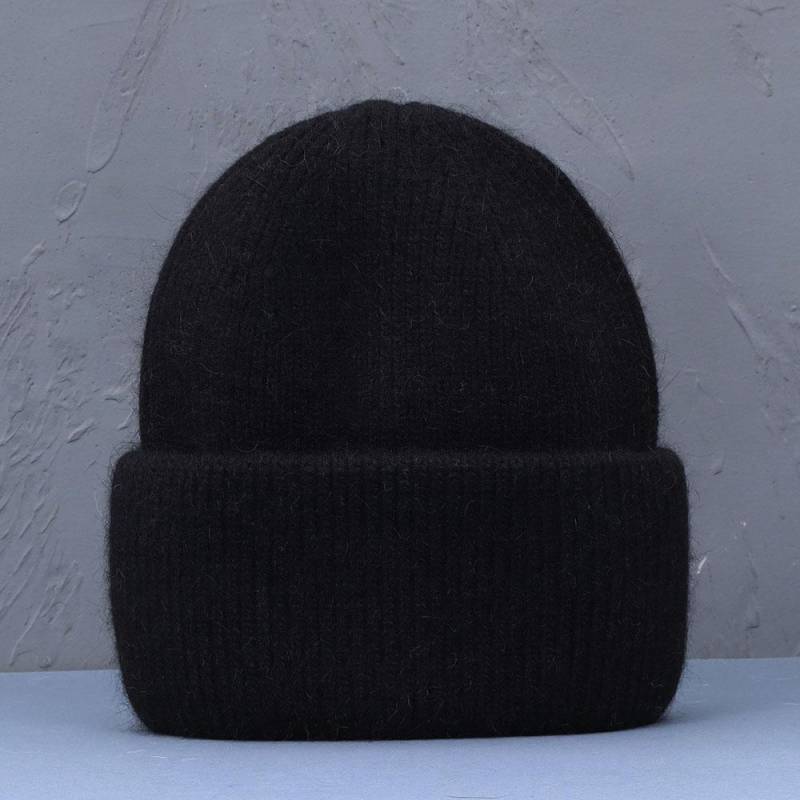 Wintermütze aus Kaninchenfell, Wintermütze für Damen, modisch, warm halten, Beanie-Hüte, einfarbig, für Erwachsene von Joom DACH