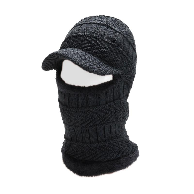 Wintermütze für Männer und Frauen, Skullies, Mützen, Hüte, Winter, warm halten, Wollschal, Mütze, Sturmhaube, Strickmütze für Damen grau von Joom DACH