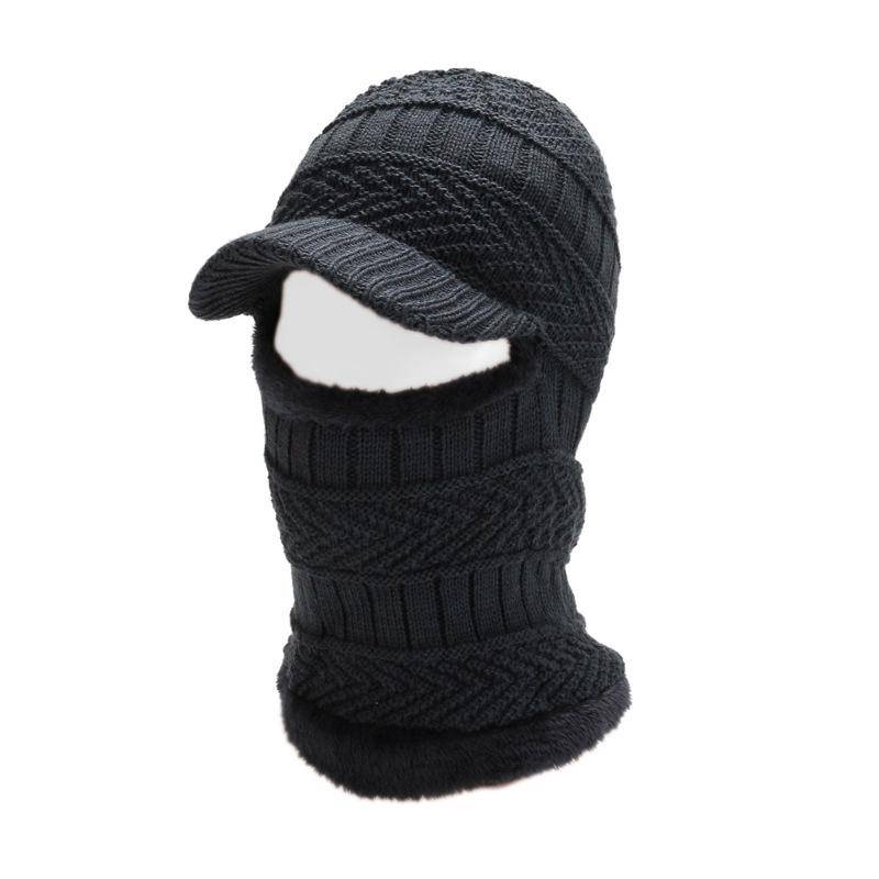 Wintermütze für Männer und Frauen, Skullies, Mützen, Hüte, Winter, warm halten, Wollschal, Mütze, Sturmhaube, Strickmütze für Damen grau von Joom DACH