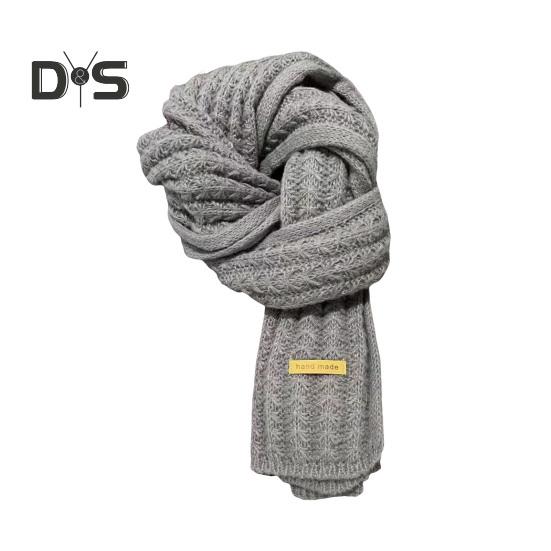Winterschal, einfarbig, verdickter, warmer Strickschal für Herren und Damen, langer Halswickel, Bekleidungszubehör von Joom DACH