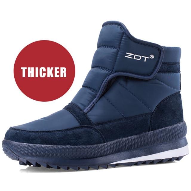 Winterstiefel für Herren, Übergröße 36–47, lässige Winterschuhe, Unisex-Stiefeletten, wasserdicht, rutschfest, dickes warmes Fell, Schneestiefel für Herren 45 von Joom DACH