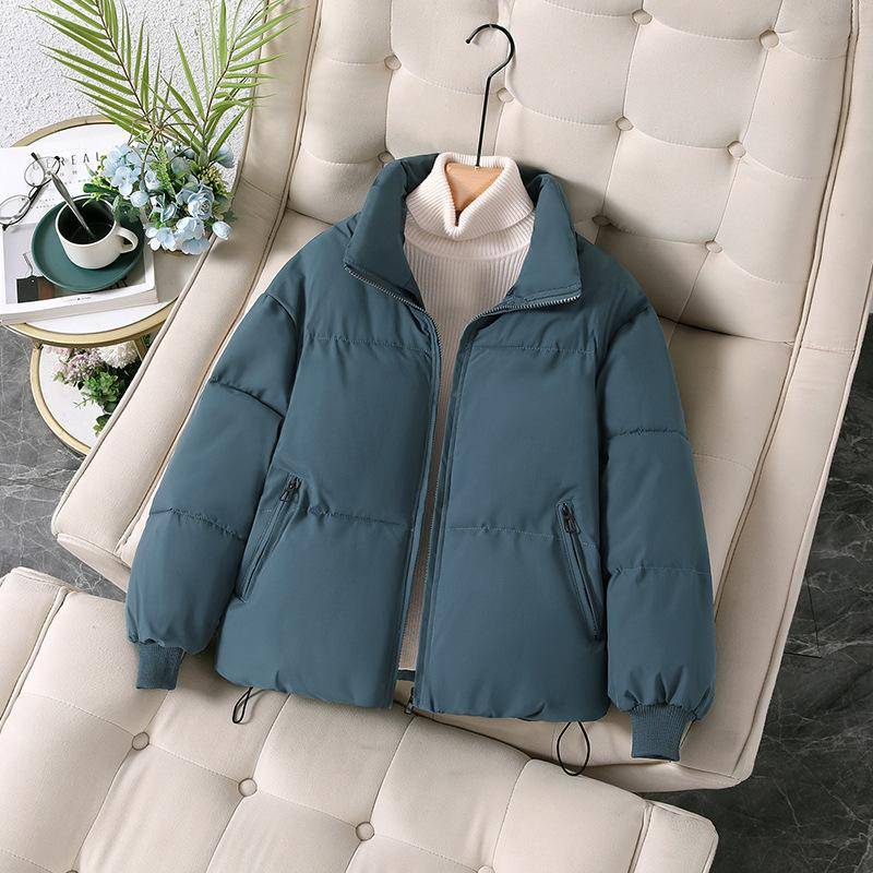 Winterverdickte Daunen-Baumwolljacke Damen Kurz Koreanische Version Lockerer Kragen Brotmantel Mantel Baumwolljacke. XXL von Joom DACH