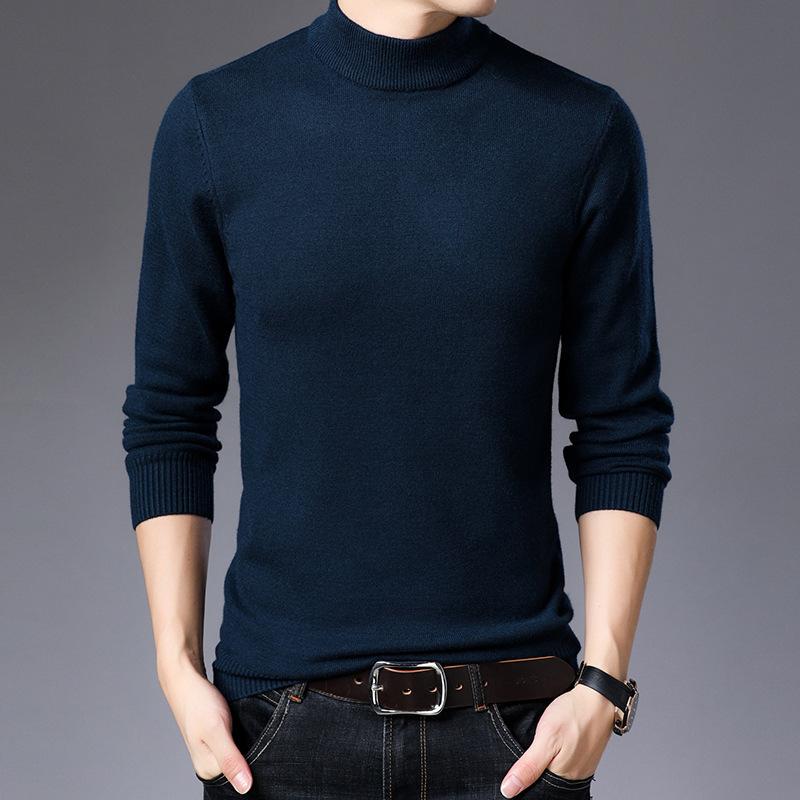 Winterverdickter Herren-Rollkragenpullover Jugend Einfarbig Warm Warmer Pullover Gestrickt mit einem Unterhemd M von Joom DACH