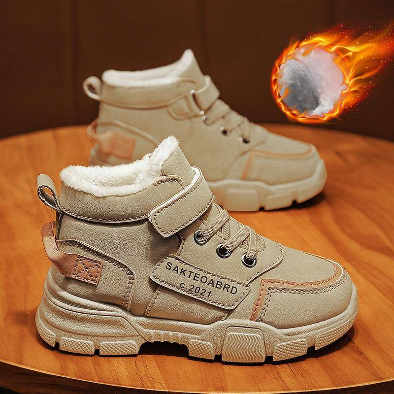 Winterwarme, dicke, fleecegefütterte Sneaker für Jugendliche - Bequeme, rutschfeste High-Top-Freizeitschuhe für Jungen, weiches Stofffutter, perfekt für Kinderschuhe 32 Winterwarme, dicke, fleecegefütterte Sneaker für Jugendliche - Bequeme, rutschfeste High-Top-Freizeitschuhe für Jungen, weiches Stofffutter, perfekt für Kinderschuhe 32 von Joom DACH