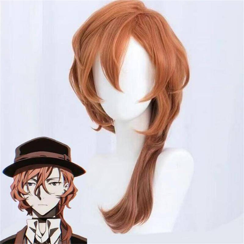 Wirklich hochwertige Anime Chuya Nakahara Chuuya Cosplay-Perücke, hitzebeständige Kunsthaarperücken + Perückenkappe One Size von Joom DACH