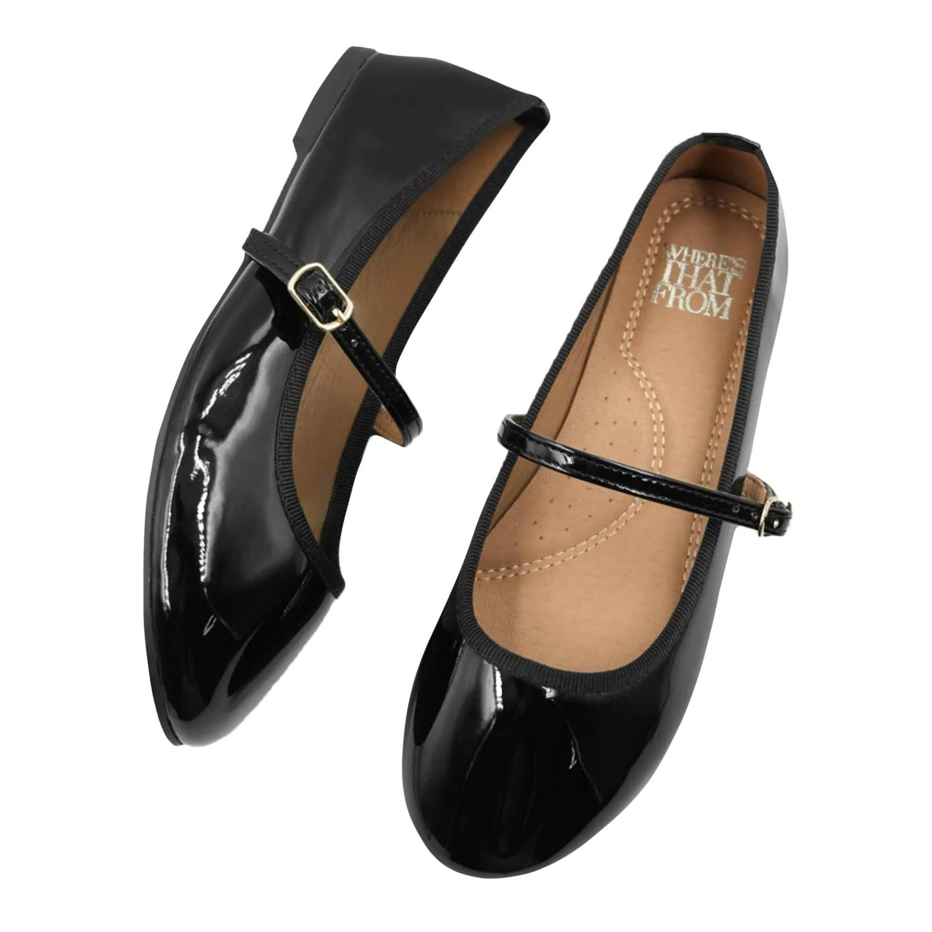Wo ist das von Josie Straps Wide Ballerinas für Damen/Damen? 5 UK Wide schwarz von Joom DACH
