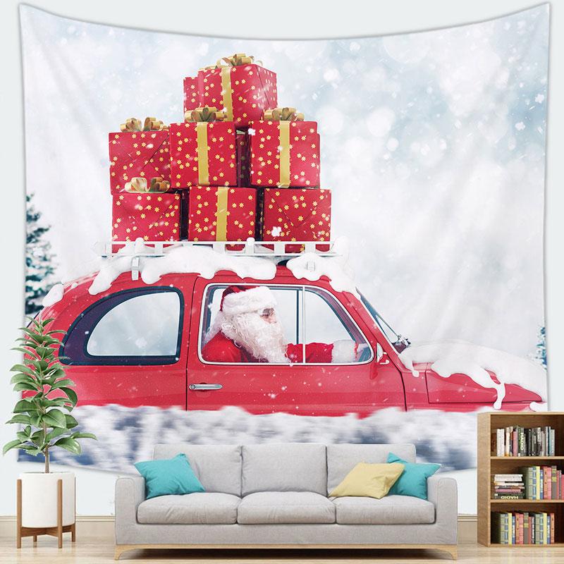 Wohnkultur Frohe Weihnachten Santa Claus Dekoration Tapisserie Santa Claus Weihnachten Party Tapisserie Wandbehang Hintergrund Stoff 230x180cm von Joom DACH