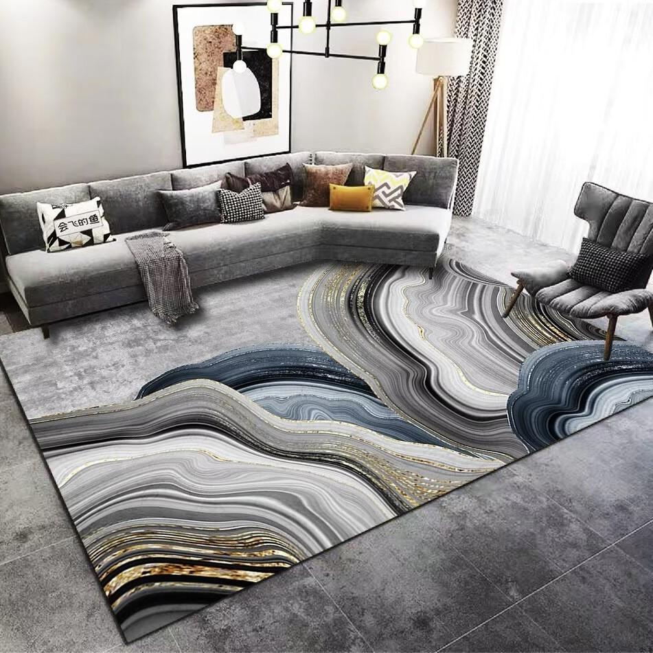 Wohnzimmerteppich Schmutzabweisender Teppich Haushalt Sofa Couchtisch Teppich Schlafzimmer und Anti-Rutsch-Pad 200 * 300cm von Joom DACH