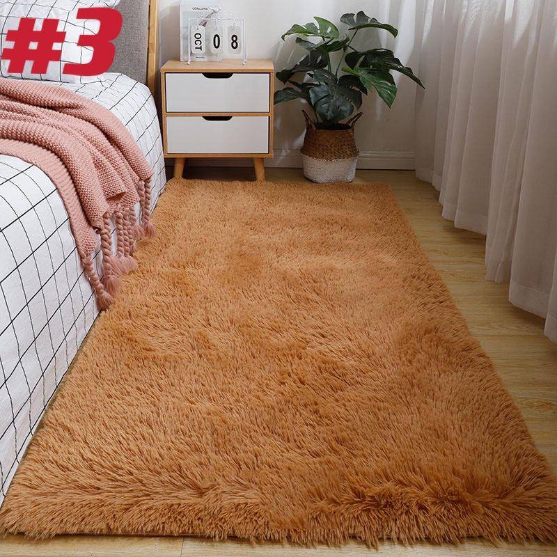 Wohnzimmerteppiche Nachahmung Wolle Pad Fell Teppich Langes Haar Weiches Plüsch Schlafzimmer Sofa 120x200cm von Joom DACH