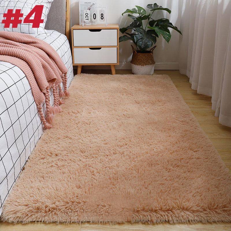 Wohnzimmerteppiche Nachahmung Wolle Pad Fell Teppich Langes Haar Weiches Plüsch Schlafzimmer Sofa 120x200cm von Joom DACH