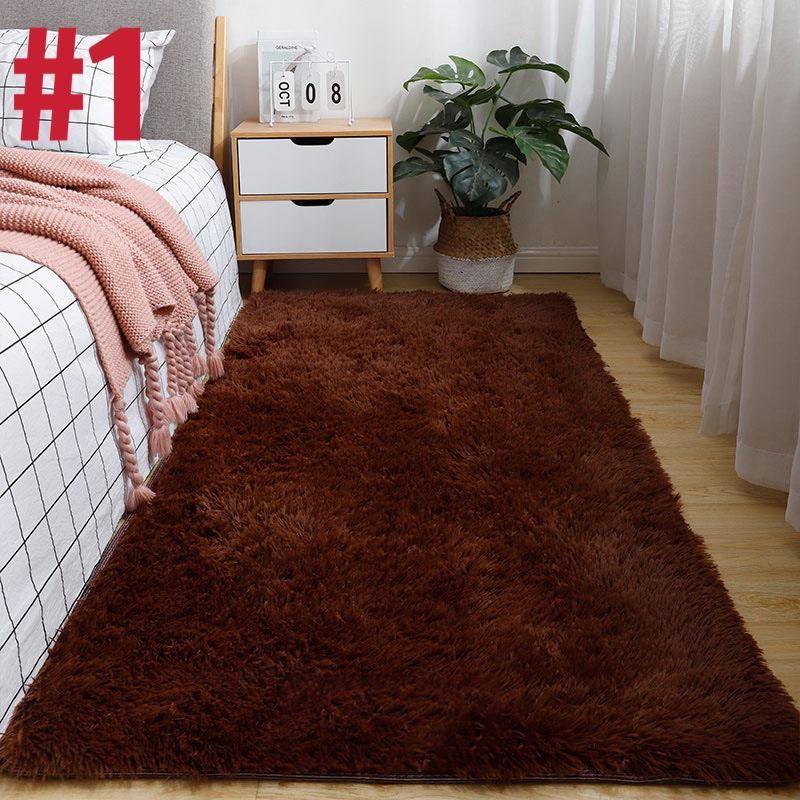 Wohnzimmerteppiche Nachahmung Wolle Pad Fell Teppich Langes Haar Weiches Plüsch Schlafzimmer Sofa 50x80cm von Joom DACH