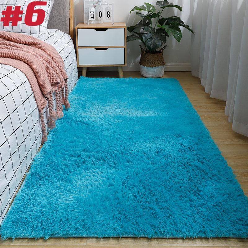 Wohnzimmerteppiche Nachahmung Wolle Pad Fell Teppich Langes Haar Weiches Plüsch Schlafzimmer Sofa 50x80cm von Joom DACH
