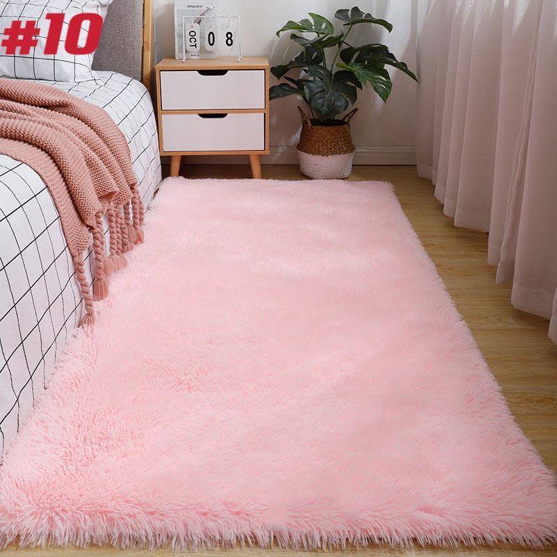 Wohnzimmerteppiche Nachahmung Wolle Pad Fell Teppich Langes Haar Weiches Plüsch Schlafzimmer Sofa 80x160cm von Joom DACH