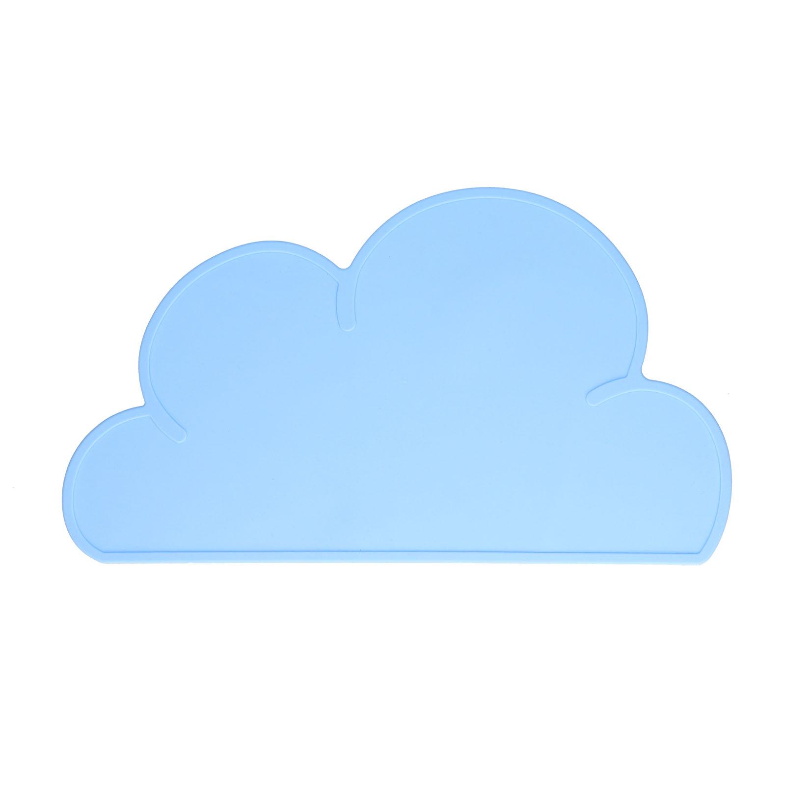 Wolkenförmige wasserdichte Tischunterlage Rutschfeste Silikon-Tischmatte Kinder-Tischunterlage für Zuhause Reise(Himmelblau blau von Joom DACH
